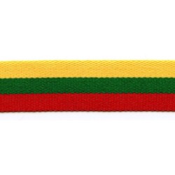 Ribbons in Lithuanian Flag Colors 15mm/1 m