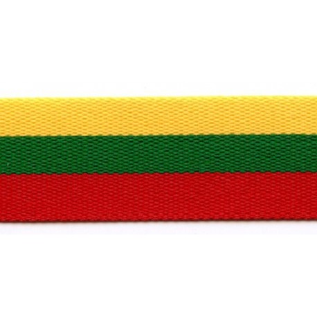Lietuvos vėliavos spalvų juosta 20mm/1m