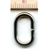 Steel oval open jump ring RA12/6/2.0 nickel/10 pcs.