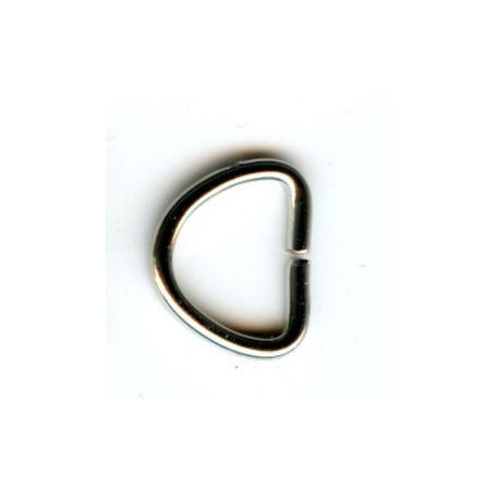 D-ring of steel wire art.12/9/1.8/nickel/50 pcs.