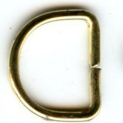 D-ring of steel wire 16/13/2.0/gold/1 pc.