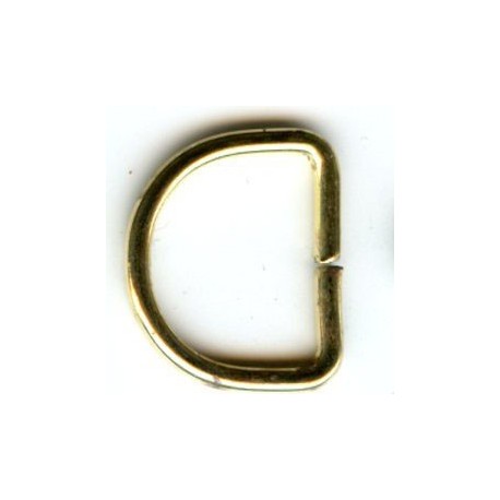 D-ring of steel wire 16/13/2.0/gold/1 pc.