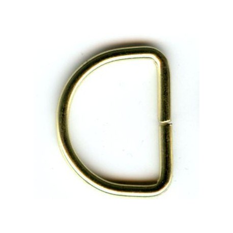 D-ring of steel wire art.20/15/2.2/gold/50 vnt.