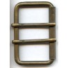 Double Prongs Metal Roller Buckle art.RY 60/35/5.5 mm old brass/1pc.