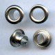 Eyelets of steel with Washer 5mm long Barrel/nickel/art. 05DP/100 pcs.