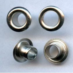 15996 Eyelets with Washer 5mm long Barrel/nickel/art. 05DP/100 pcs.