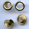 Eyelets of steel with Washer 5mm long Barrel/gold/art. 05DP/100 pcs.