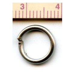 Žiedas iš plieninės vielos 8/1.4mm nikelis/25 vnt.