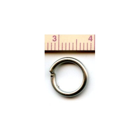 Žiedas iš plieninės vielos 8/1.4mm nikelis/25 vnt.