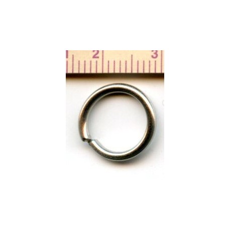 Žiedas iš plieninės vielos 10/1.5 mm nikelis/25 vnt.