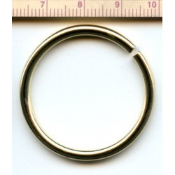 Metal O-ring of steel wire 30/3.0mm gold/1 pc.