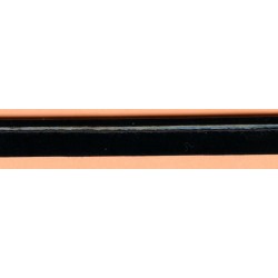 Faux Leather Piping Trim 2mm black lacquered/1 m