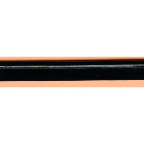 Faux Leather Piping Trim 2mm black lacquered/1 m