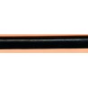 Faux Leather Piping Trim 2mm black lacquered/1 m
