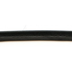 16410 Faux Leather Piping Trim without cord black/1 m/1 m
