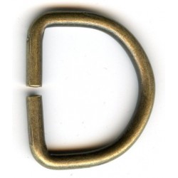 D-ring of steel wire art.30/24/4.0/old brass/1 pc.