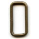 Steel Wire Loops Rectangles 20x8x2.0 mm/old brass/10 pcs.