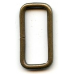 Steel Wire Loops Rectangles 20x8x2.0 mm/old brass/10 pcs.