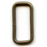 Steel Wire Loops Rectangles 20x8x2.0 mm/old brass/10 pcs.