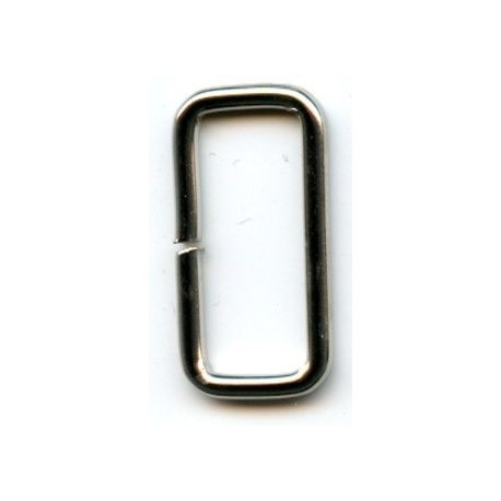 Steel Wire Loops Rectangle 20x8x2.0 mm/nickel/10 pcs.