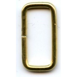 Steel Wire Loops Rectangles 20x9x2.0 mm/gold/10 pcs.
