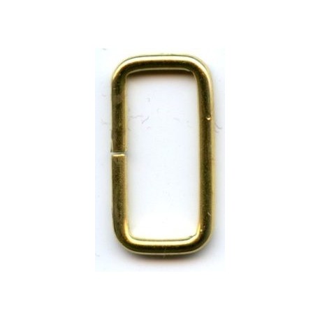 Steel Wire Loops Rectangles 20x9x2.0 mm/gold/10 pcs.