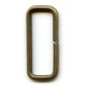 Steel Wire Loops Rectangles 25x8x2.2 mm/old brass/10 pcs.
