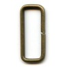 17437 Steel Wire Loops Rectangles 25x8x2.2 mm/old brass/10 pcs.