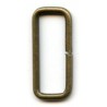 Steel Wire Loops Rectangles 25x8x2.2 mm/old brass/10 pcs.