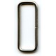 Steel Wire Loops Rectangles 30x9x2.2 mm/nickel/1 pc.