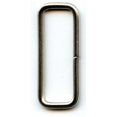 Steel Wire Loops Rectangles 30x9x2.2 mm/nickel/1 pc.