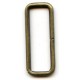 Steel Wire Loops Rectangles 30x9x2.2 mm/old brass/1 pc.