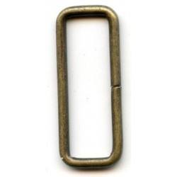 Steel Wire Loops Rectangles 30x9x2.2 mm/old brass/10 pcs.