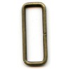 Steel Wire Loops Rectangles 30x9x2.2 mm/old brass/10 pcs.