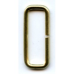 Steel Wire Loops Rectangles 25x9x2.2 mm/gold/10 pcs.
