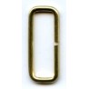 Steel Wire Loops Rectangles 25x9x2.2 mm/gold/10 pcs.