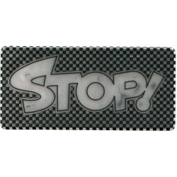 Reflex Sticker "STOP" silver