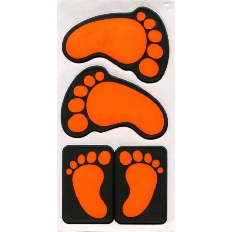 Reflex Sticker "Feet" orange