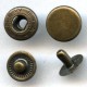 Snap Fasteners "ALFA" 12.5mm, steel, color - old brass/60 pcs.