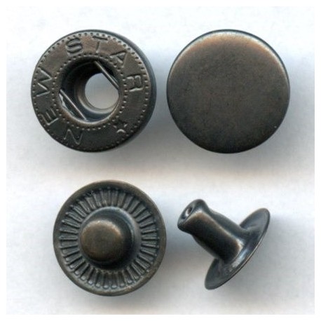 17717 Snap Fasteners "ALFA 15" stainless black/60 pcs.