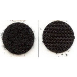17558 Hook and Loop dots 16mm black, self-adhesive/1 pair