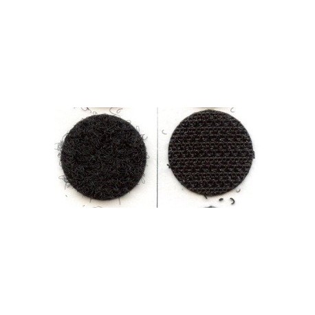 17558 Hook and Loop dots 16mm black, self-adhesive/1 pair