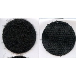 Hook and Loop dots 25 mm black, self-adhesive/1 pair