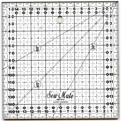 Quilting ruler, 160x10 mm, metric scale, black art.1616