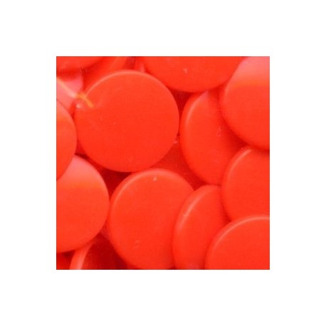 Spaudė plastikinė 12.4 mm, spalva B52 - neoninė oranžinė/25 vnt.