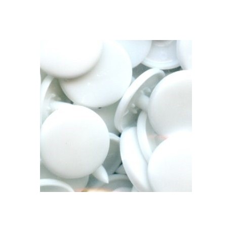 Plastic Snap Fasteners 10.7 mm, colour B3-white/25 pcs.