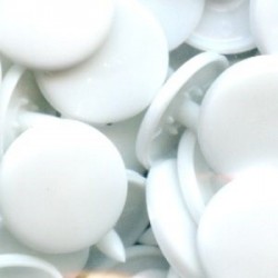 Plastic Snap Fasteners 14 mm, colour B3-white/100 pcs.