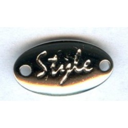 Metal decoration "Style" nickel/1pc