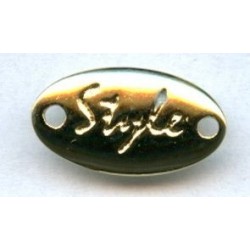 Metal decoration "Style" gold/1pc.