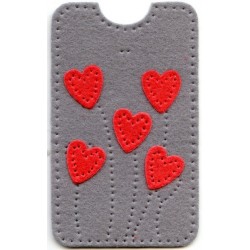 17562 Felt Smartphone Case Size M DIY Heart art.933-03